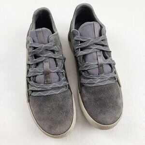 Sorel Out n About Waterproof Sneaker Womens 9 Gray Suede Lace Up Comfort Shoe